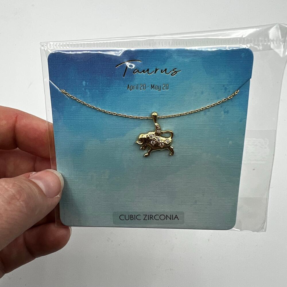 Francesca's Taurus‎ Bull Zodiac Cubic Zirconia Necklace